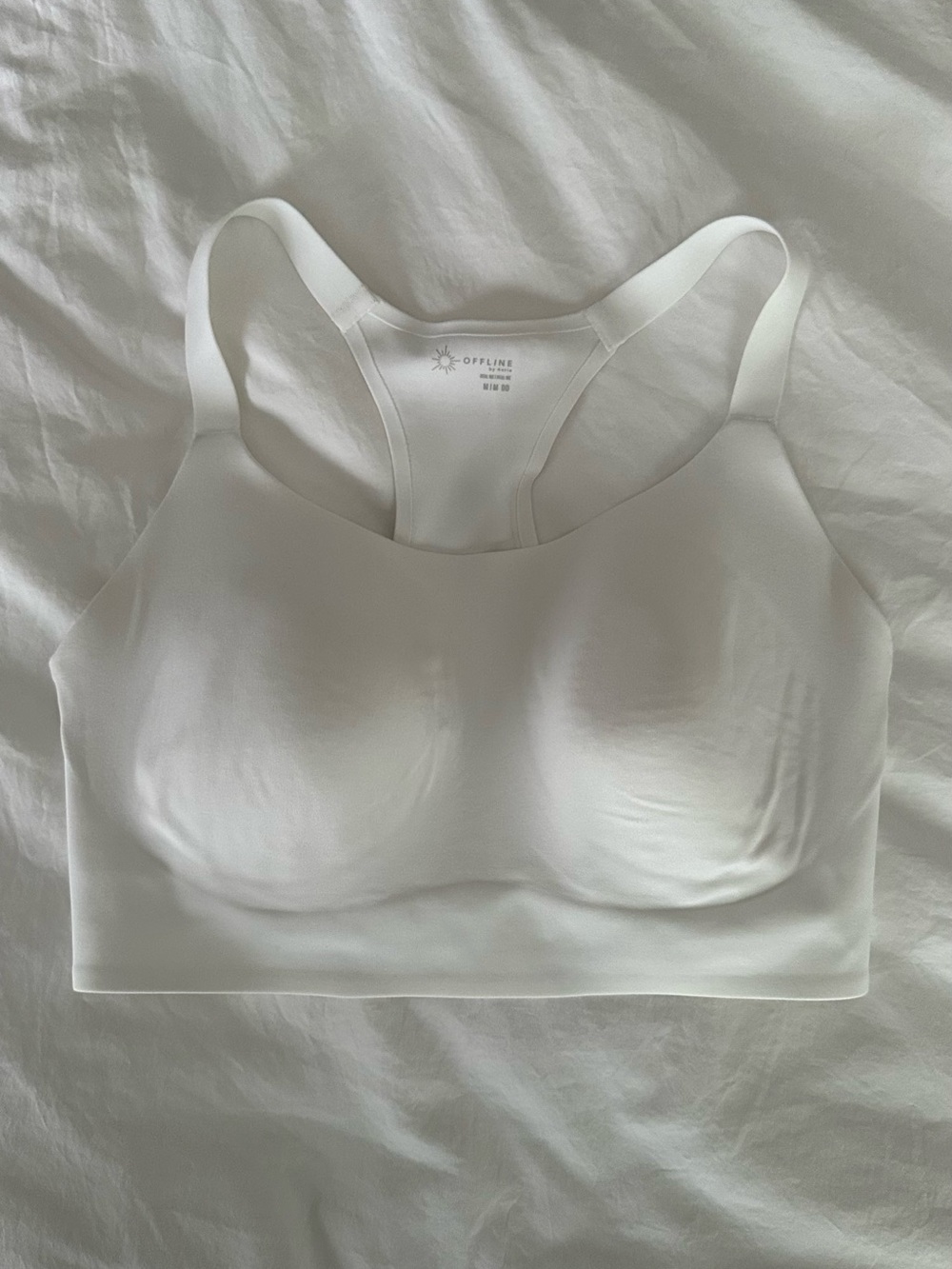 Aerie White Racerback Sports Bra